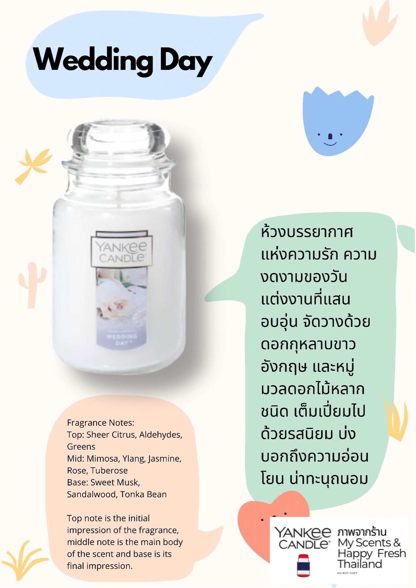 Small Tumble Candle Clean Cotton - Yankee Candle Thailand เทียนหอม