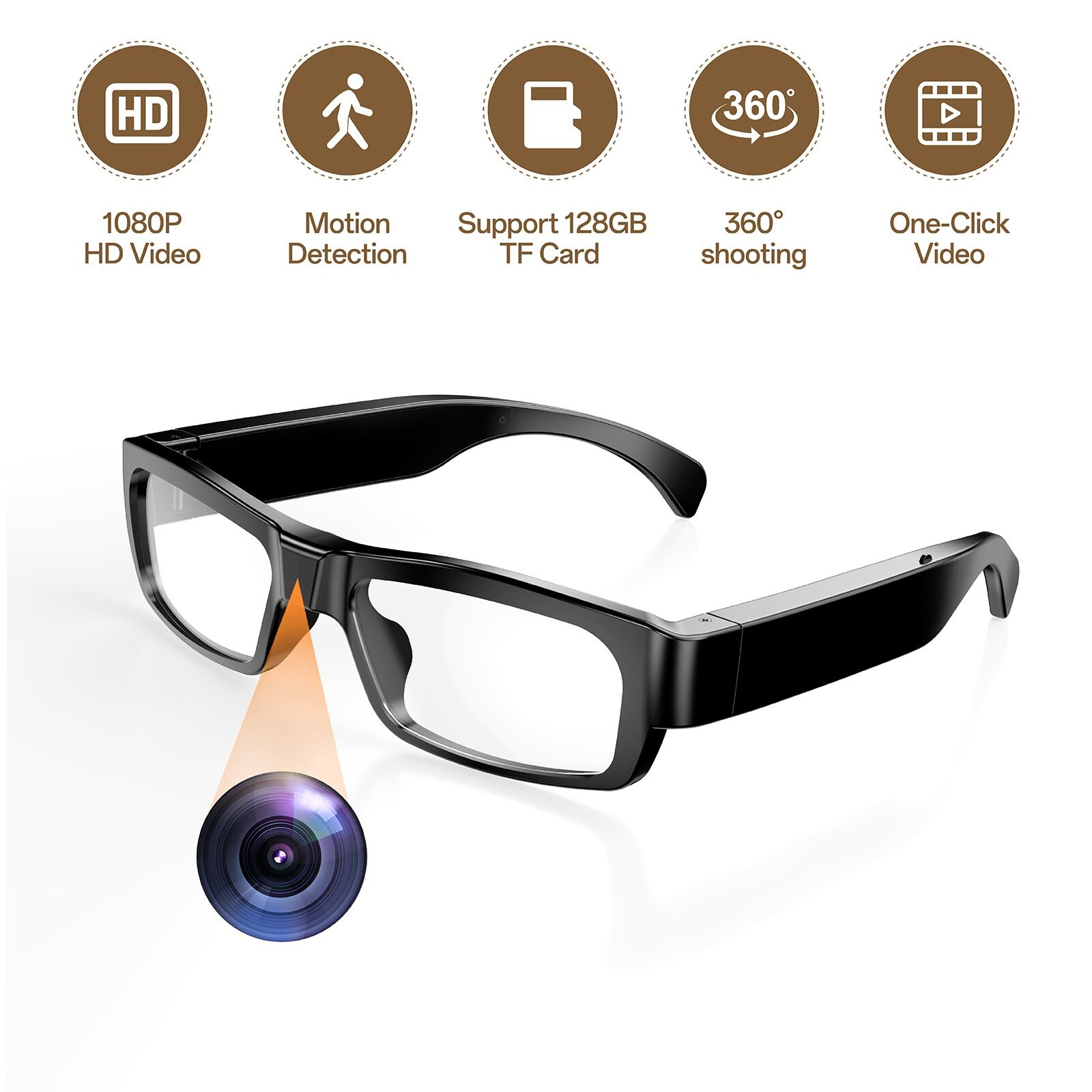 Camera ​ Glasses ​ Camera ​ Tiny ​ Camera ​ Secretly ​ Take Photos ​ Camera ​ Secret Agent ​ Camera ​ Video ​ Spy ​ Glasses Camera Fhd1080P V12 ราคา 680 บาท*ส่งฟรี