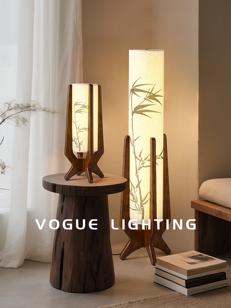 WOGU | Decorative Retro Wooden and Fabric Floor Lamp ราคา 4,450 บาท*ส่งฟรี