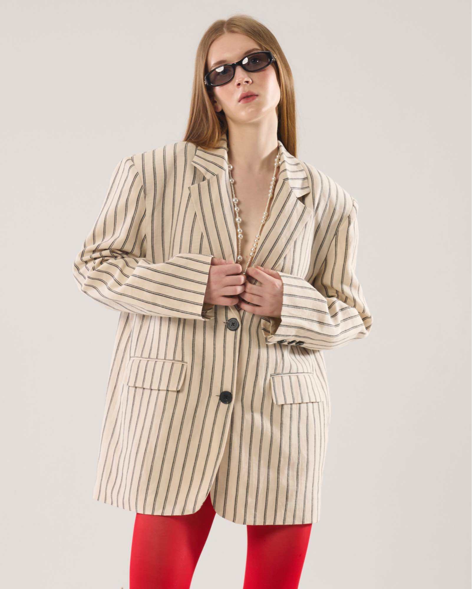 MAINECOON- Tess Striped Blazer