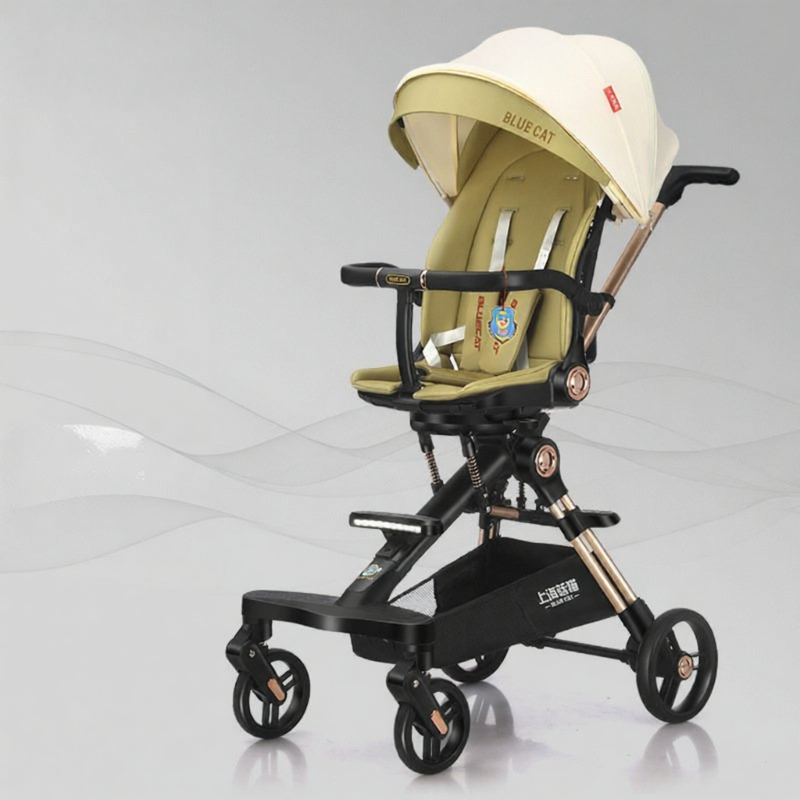 ZHUOLESHI | Light Portable Foldable Reversible Sit-Lie High View Baby Stroller