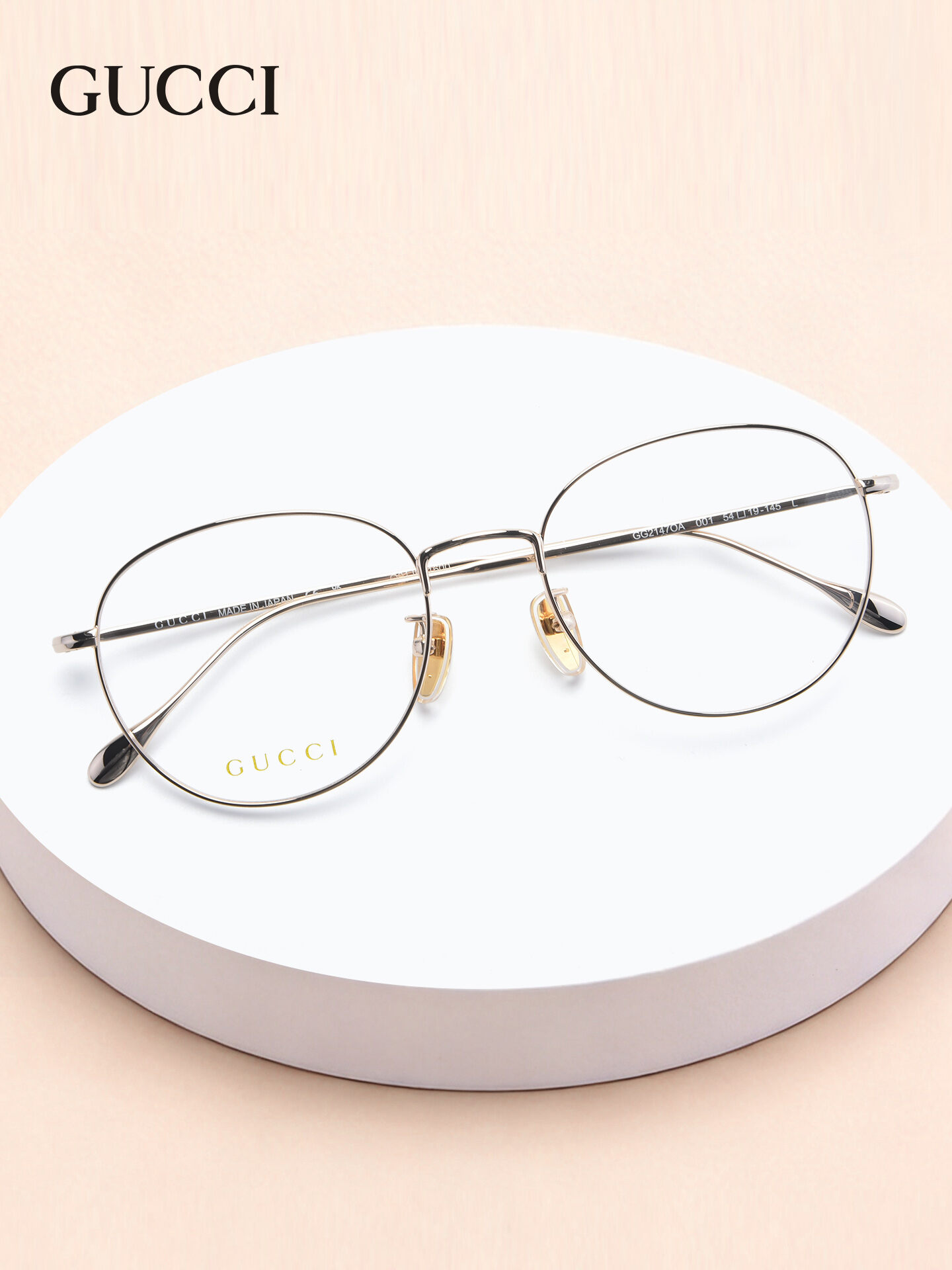 Gucci | Simplified Round Alloy Frame For Business and Leisure ราคา 17,624 บาท*ส่งฟรี