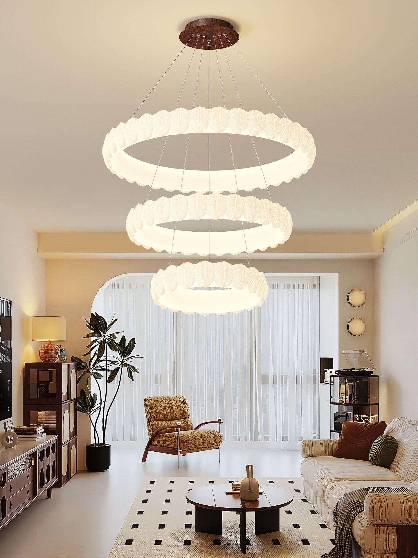 MR.LAMP | French Modern Minimalist Creative Feather Chandelier ราคา 16,645 บาท*ส่งฟรี