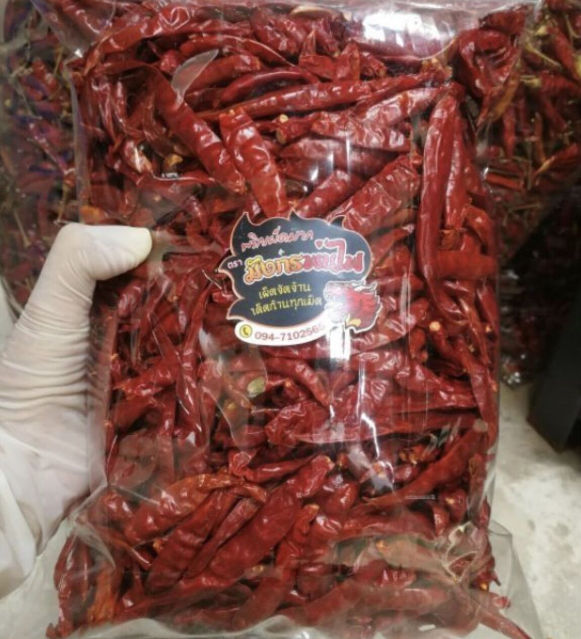 พริกแห้ง แบบเผ็ด คัดสวย ไม่ขึ้นรา พริกจินดาอินเดียเด็ดก้าน 500 g.(แห้ง500) ราคา  129 บาท*ส่งฟรี