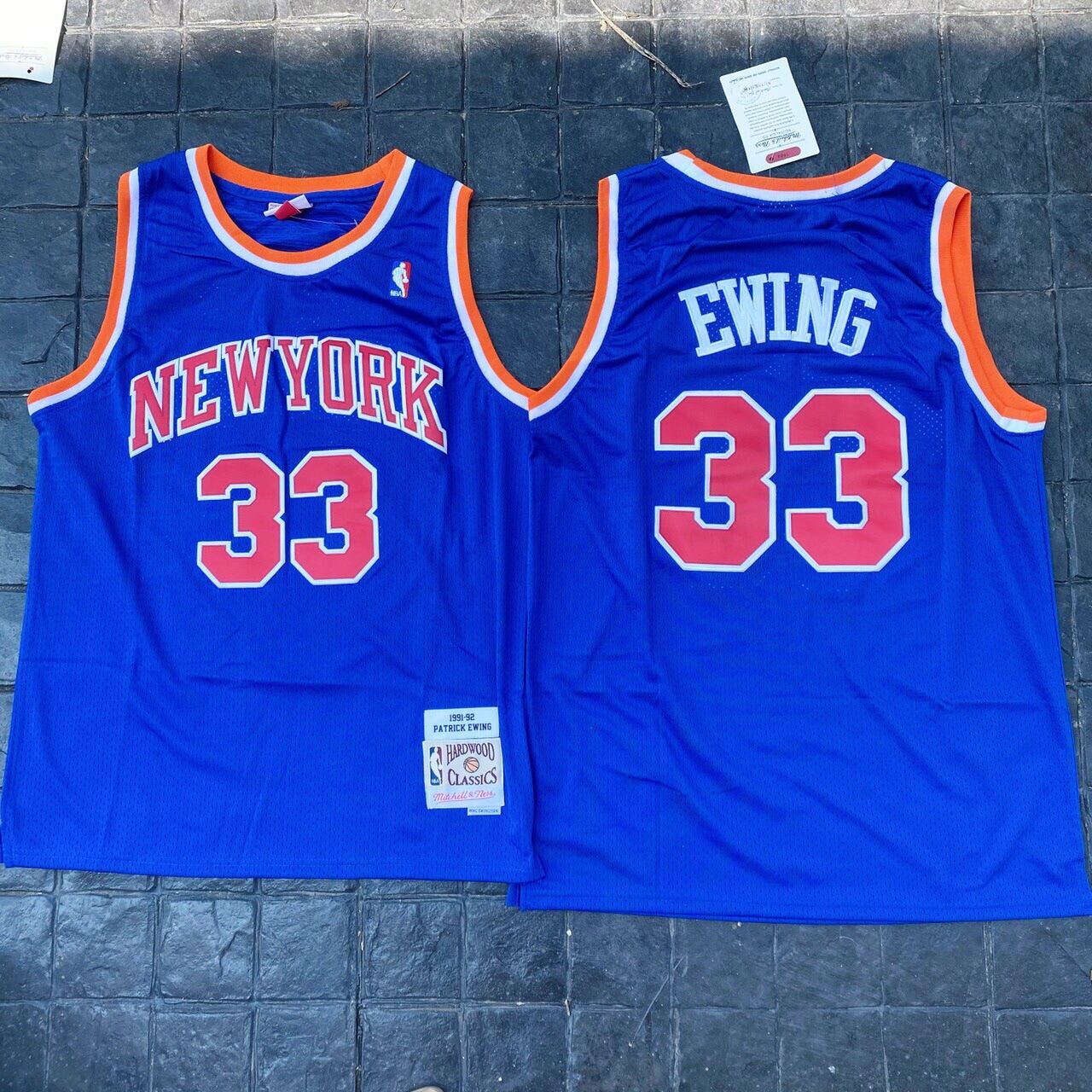 เสื้อบาสเกตบอลbasketball.jerseys(พร้อมจัดส่ง)#New York.33.Ewing.Retro.(Color way)