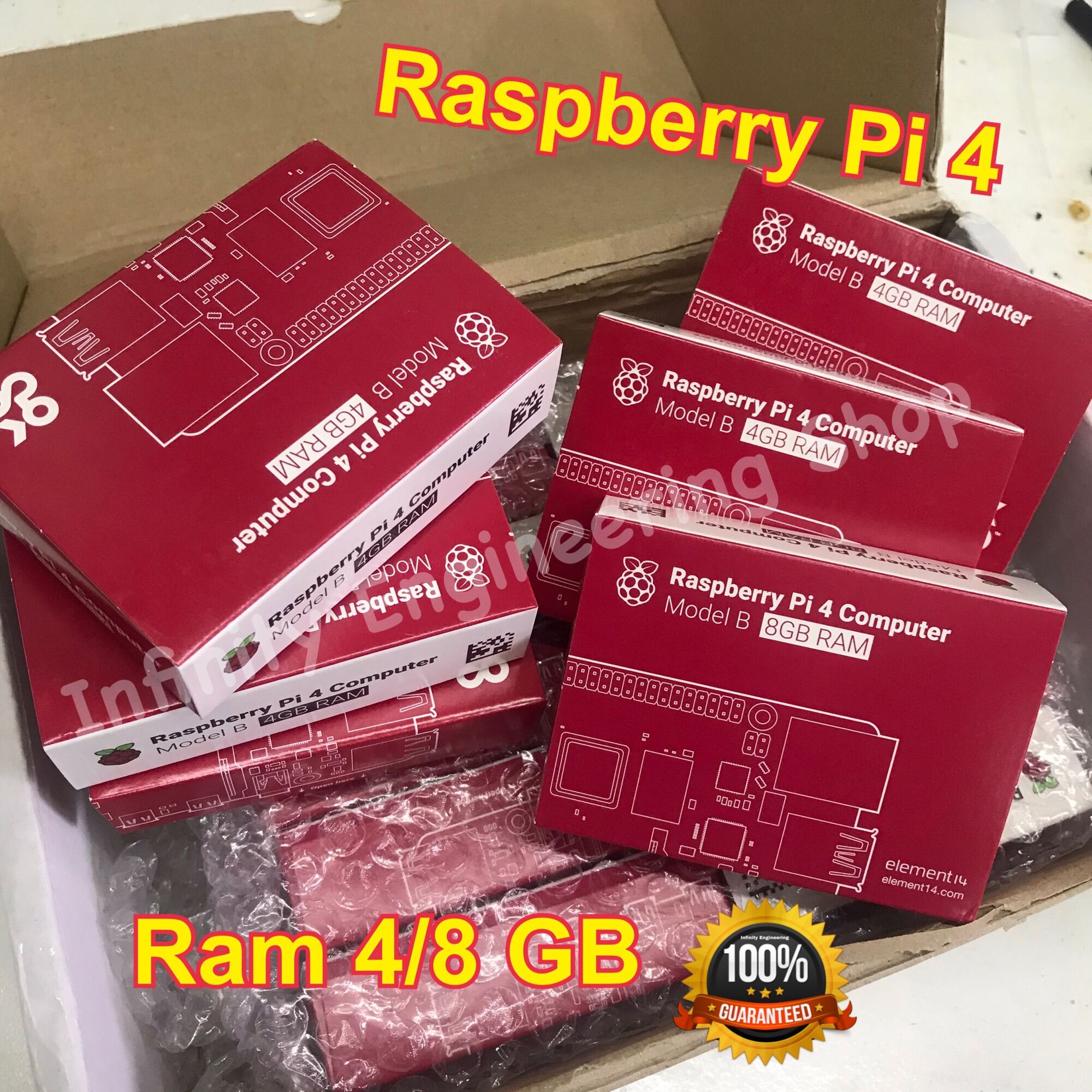 Raspberry Pi 4 Model B 4GB RAM ล็อตใหม่ล่าสุด [พร้อมส่งจากไทย]