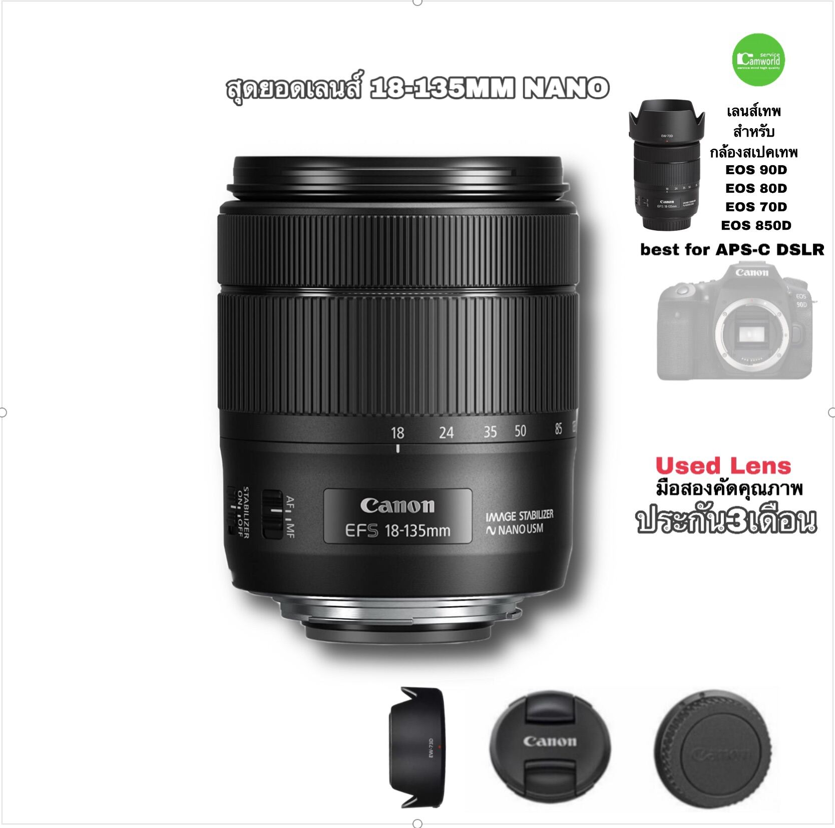 Canon EF-S 18-135mm nano IS USM lens เลนส์ เทคโนโลยีใหม่ โฟกัสไว