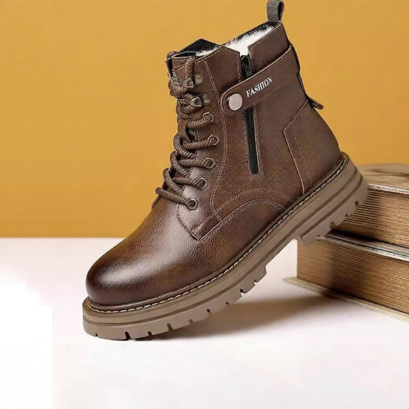 ASUOJIA | Leather Thick Wool Warm Snow Boots ราคา 8,705 บาท*ส่งฟรี