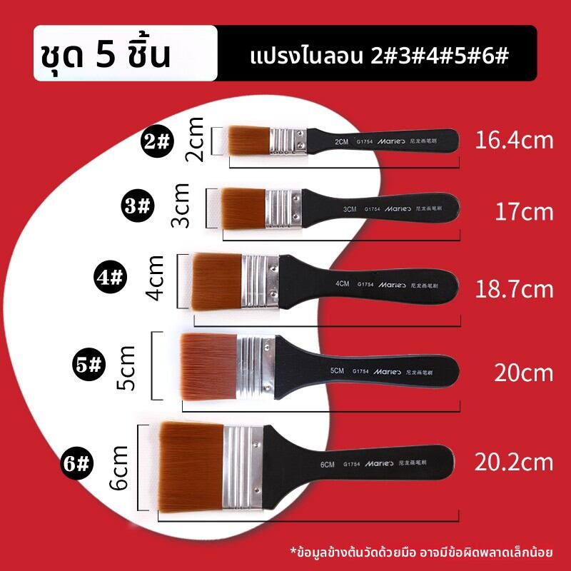 Marie’s | ชุดแปรงวาดรูปสำหรับสีอะคริลิค สีน้ำมัน วาดผนัง และสีน้ำ