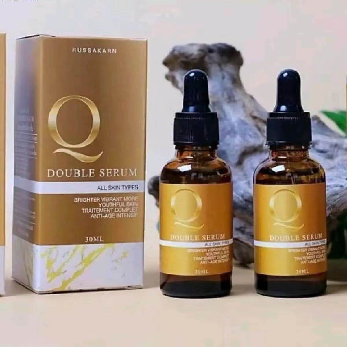 🌸 💞 Serum Cue ​   Concentrated Q ​   Double Serum for the Face, Skincare, Contains 2 Bottles, Quantity 30 Ml. Skincare Helps to Revitalize the Skin and Reduce the Appearance of Facial Wrinkles. ​   Acne Fades. 
 
 Concentrated Serum