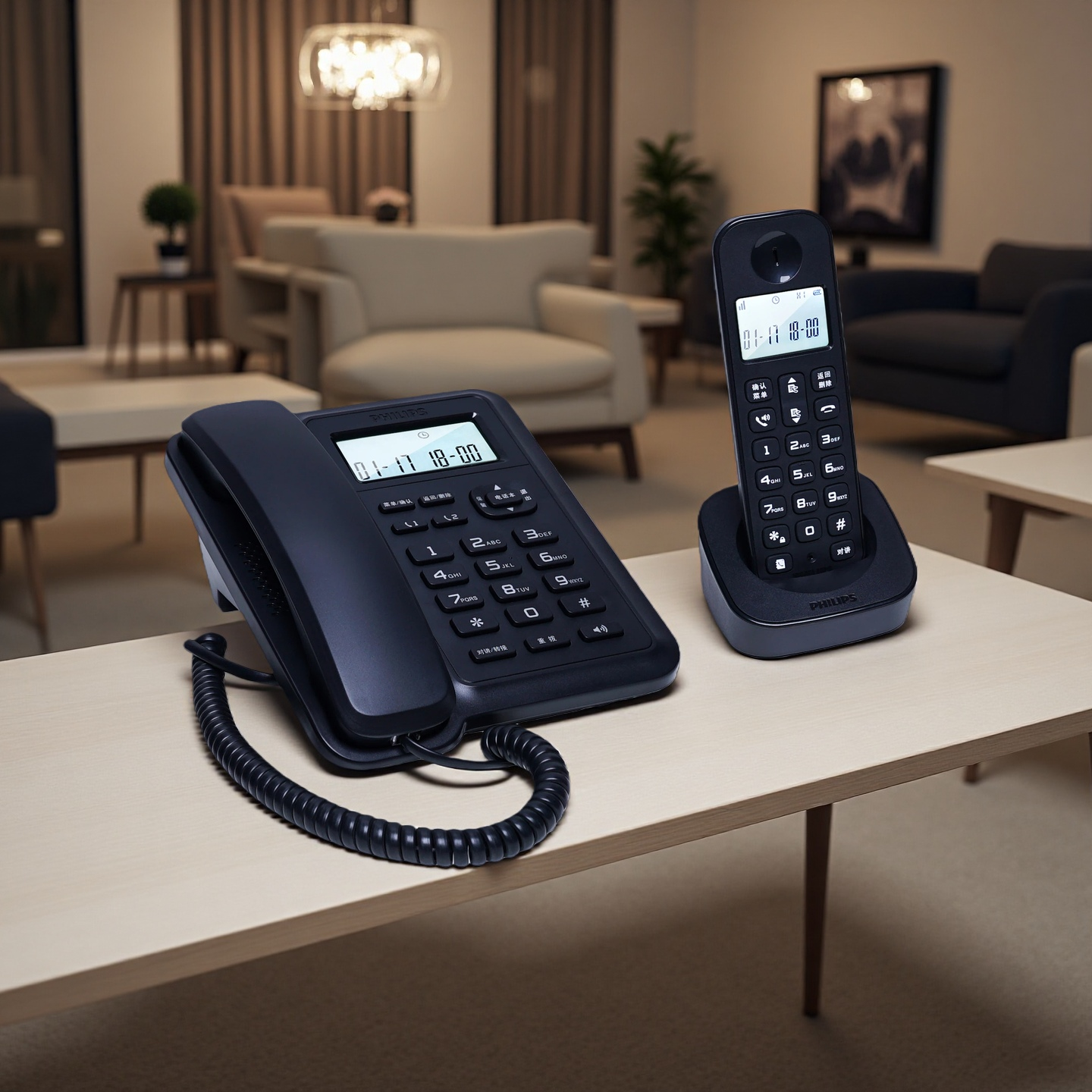 Philips | Long Range Dual-Handset Cordless Phone ราคา 1,757 บาท*ส่งฟรี