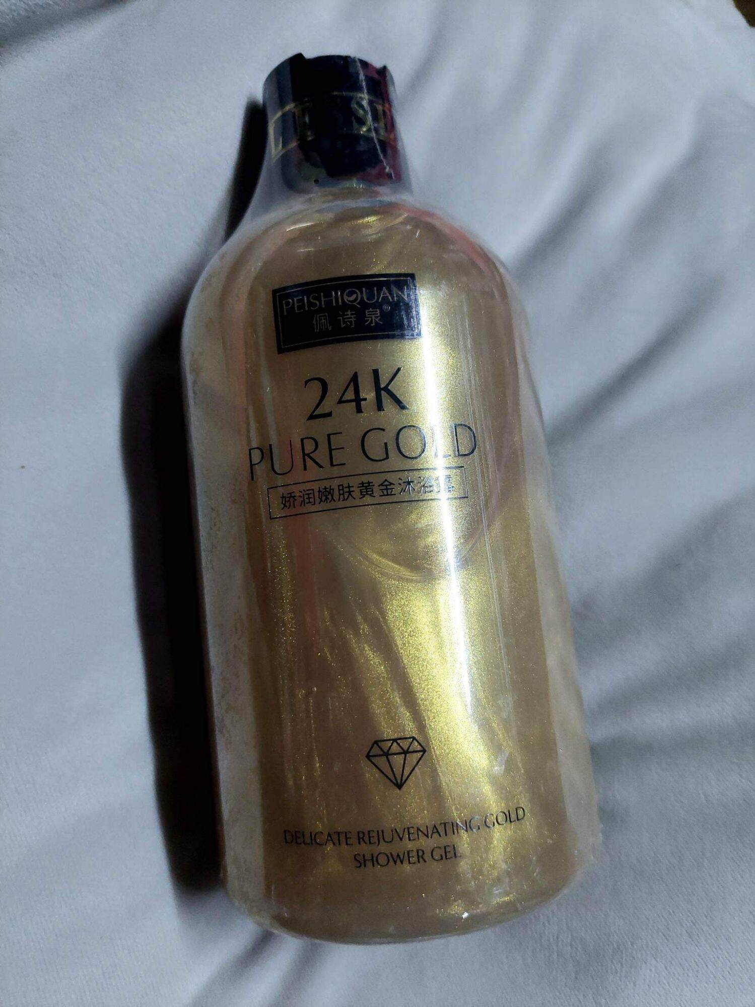 เจลอาบน้ำ PEISHIQUAN 24K PURE GOLD DELICATE REJUVENATING GOLD SHOWER GEL 550 ml. Lazada.co.th