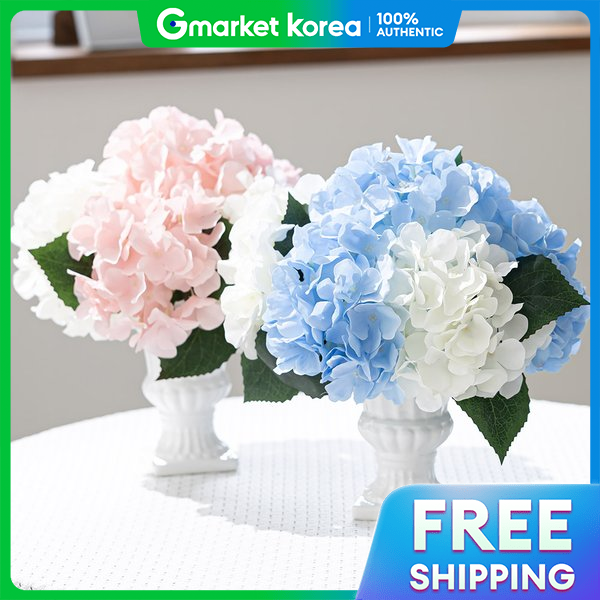 flowertree | Hydrangea Artificial Flower Pot Sv09_Aqua Garden Set 32cm 2 Colors Table Event Prop Decoration ราคา 1,250 บาท*ส่งฟรี