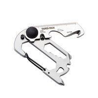 SWISS TECH 13 In 1 Mini Protable เครื่องมือมัลติฟังก์ชั่นกระเป๋าขนาดเล็ก EDC เครื่องมือ Multitool Kit Carabiner คลิปเดินป่าตั้งแคมป์ Gadgets