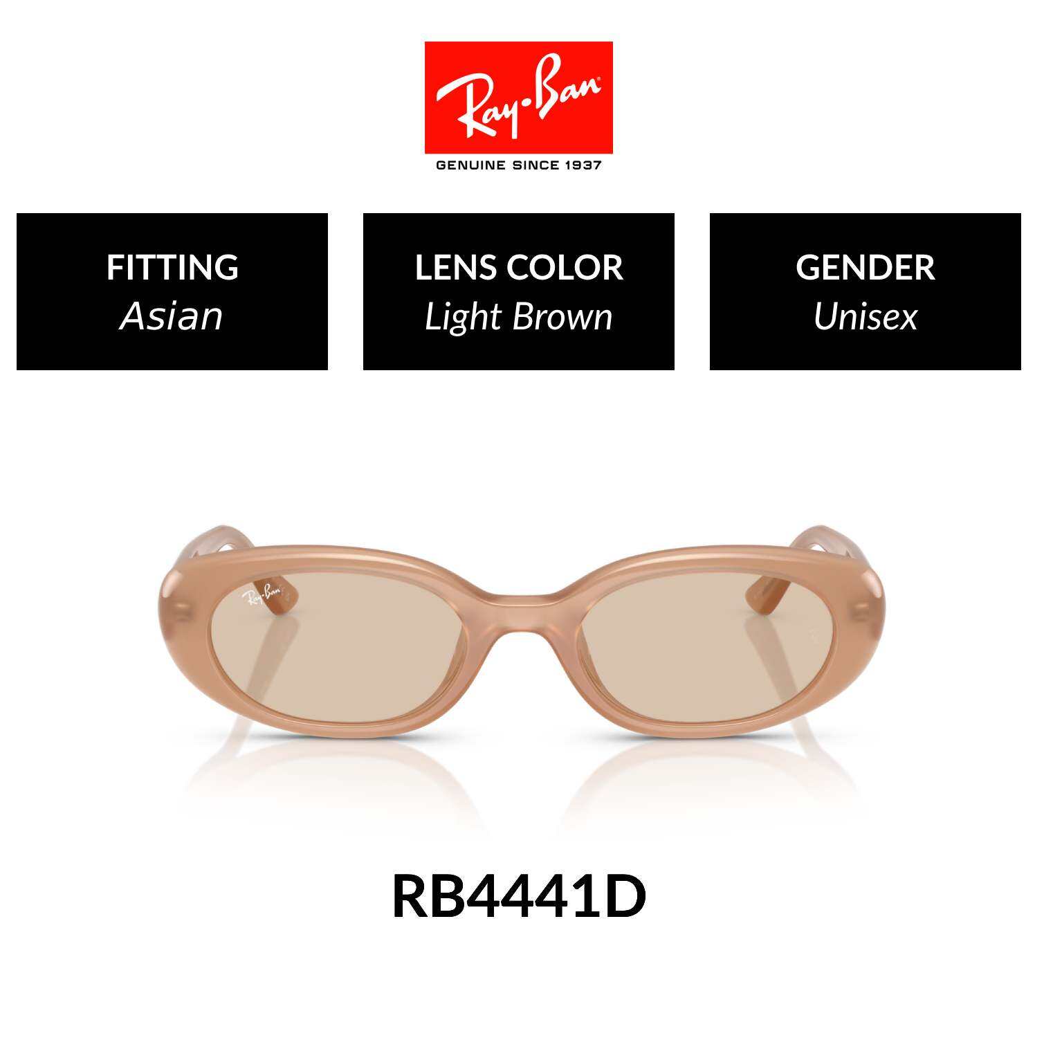 RAY-BAN - RB4441D OPAL BROWN/OPAL BEIGE ราคา 4,845 บาท*ส่งฟรี