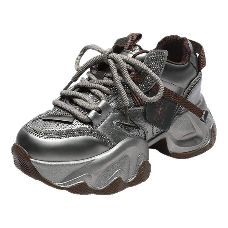 FAVMARTHA | Height Increasing Vintage Breathable Lightweight Daddy Shoes Women ราคา 8,011 บาท*ส่งฟรี