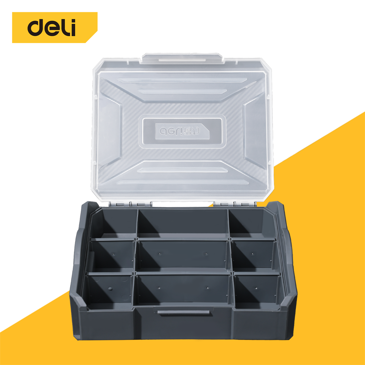 Deli กล่องเก็บสกรู กล่องใส่สกรู กล่องใส่อุปกรณ์ กล่องจัดเก็บสกรูและน็อต กล่องใสเครื่องมือ อเนกประสงค์ จัดเก็บสกรู น็อต สลักเกลียว Tool Box ราคา 149 บาท*ส่งฟรี