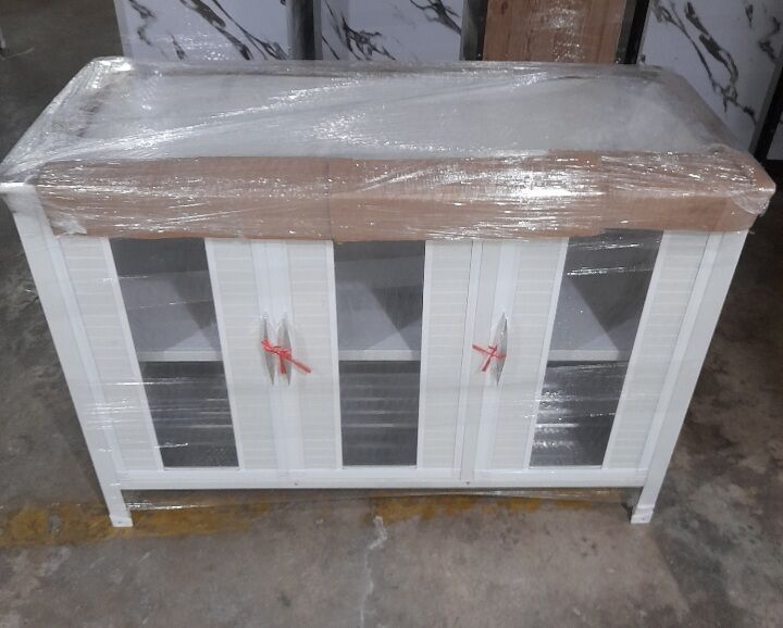 ตู้ครัวอลูมิเนียม ที่วางเตาแก๊สพร้อมเก็บถัง 120 CM โครงอลูมิ