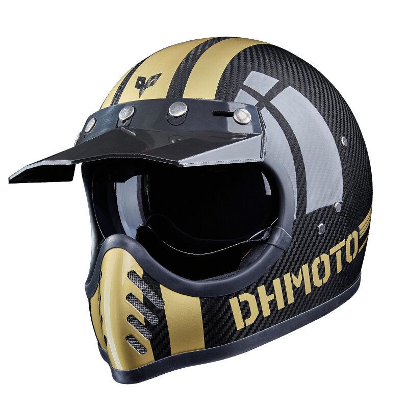 DUHAN | Duhan Retro Motorcycle Helmet With Lens 3C Certified Full And Half Helmets For Men And Women Electric Vehicle Commuting Traveling ราคา 5,316 บาท*ส่งฟรี