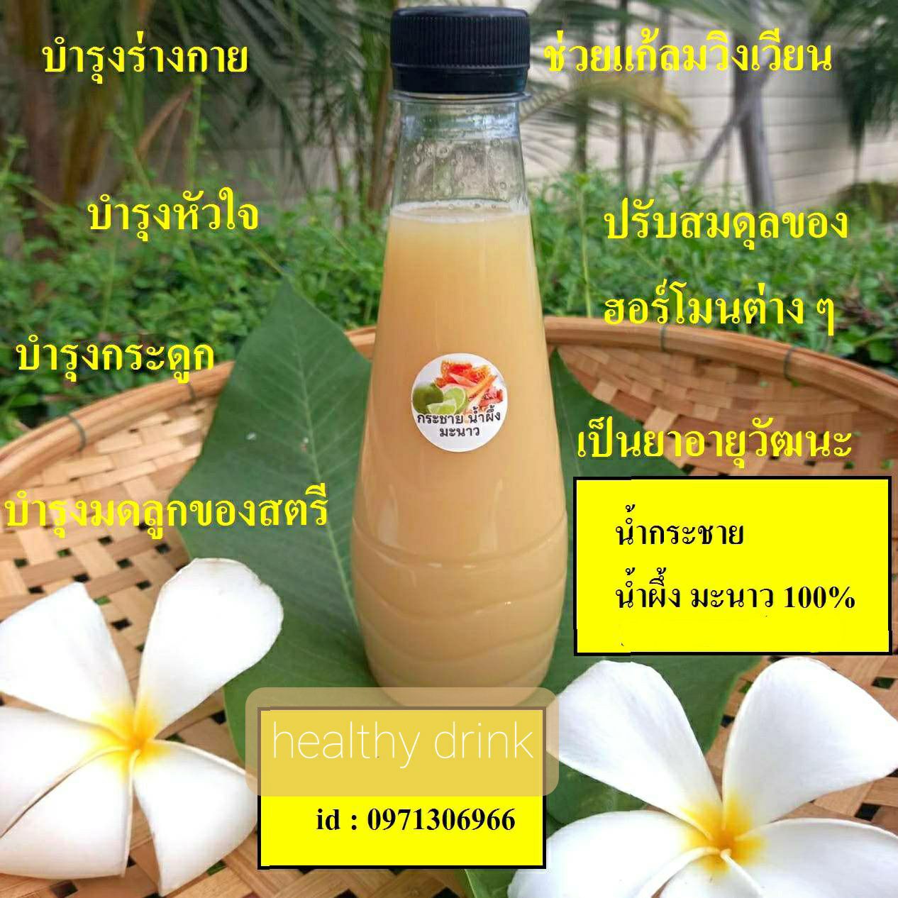 น้ำกระชาย น้ำผึ้ง มะนาว 100% Organic & Nature 250ml
