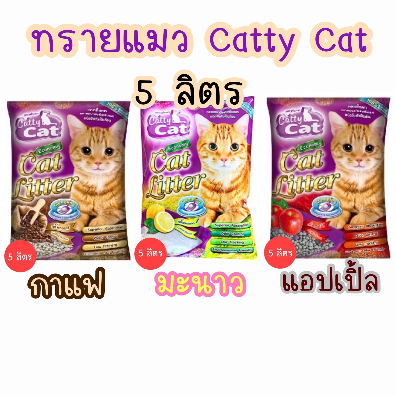 HOME PET A58 Catty Cat แบบดี แคทตี้แคท ทรายแมว คริสตัลผสมเม็ดบีทสีฟ้า ...