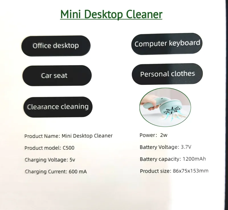 ภาพสินค้าพร้อมส่ง  mini USB เครื่องดูดฝุ่น พกพา ชาร์จได้ Desktop Vacuum Cleaner (Mini Desktop Cleaner จากร้าน Sarakon.789 บน Lazada ภาพที่ 2