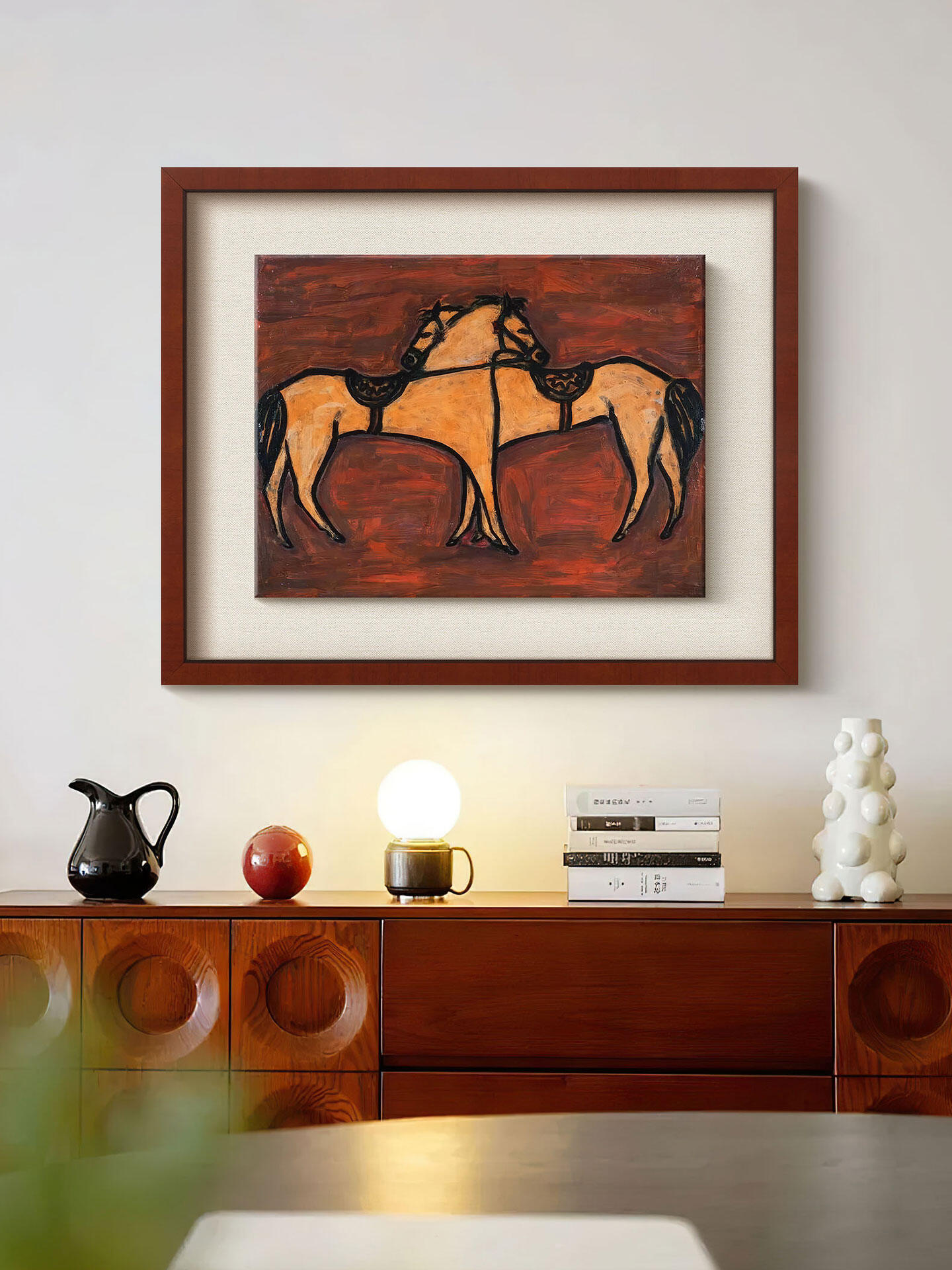 HOOGER ART | Modern French Vintage New Year Red Decorative Painting ราคา 1,710 บาท*ส่งฟรี
