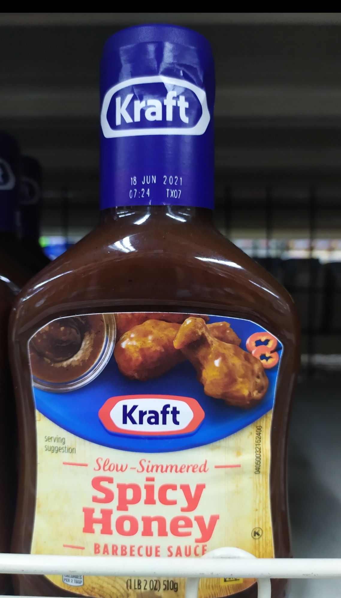 Kraft Spicy Honey bbq sauce คราฟซอส บาบีคิว น้ำผึ้ง 510g