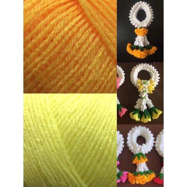 พวงมาลัยไหมพรมถัก crochet โครเชต์