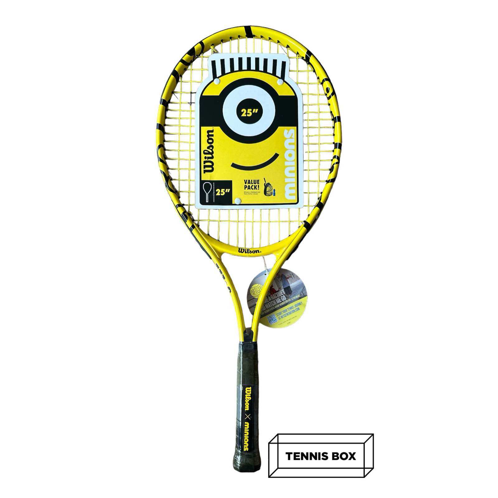 Minions Racket ไม้เทนนิสเด็ก Wilson Minions 25 นิ้ว และ กระเป๋า ขวดน้ำ ของแท้ ส่งไว ...