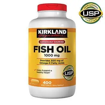 (Exp.2023) Kirkland Signature Fish Oil 1000mg. 400 Softgels
