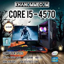 ภาพขนาดย่อของภาพหน้าปกสินค้าคอมพิวเตอร์เล่นเกมครบชุด GTA V FIVE M สตรีมทุกๆเกม CORE I5-4670 Ram8 GTX750TI 2 GB SSD120 GB HDD 1 TB MB1150 PW650W ครบชุดพร้อมเล่น กรอบเคสคละ* จากร้าน KHANOMMECOM บน Lazada