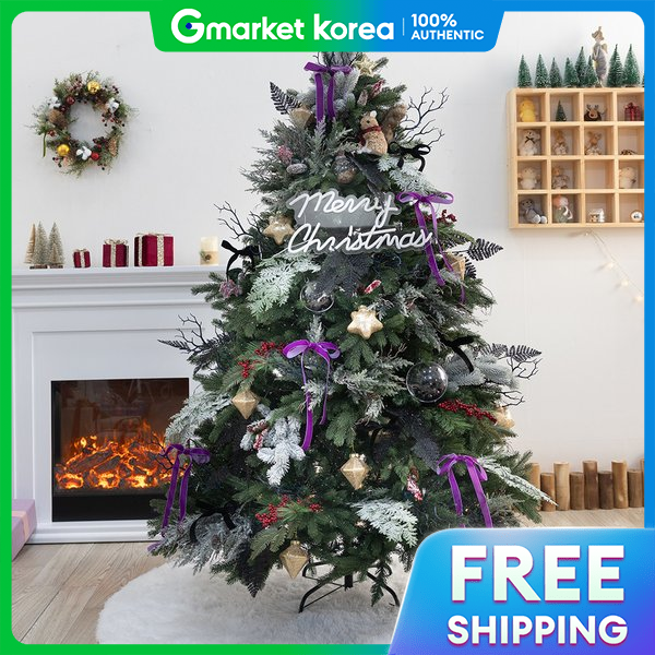 flowertree | Christmas Tree Decoration Full Set Basic Purple Nobility 180cm (Double-Sided) Pe Pvc Large ราคา 28,417 บาท*ส่งฟรี