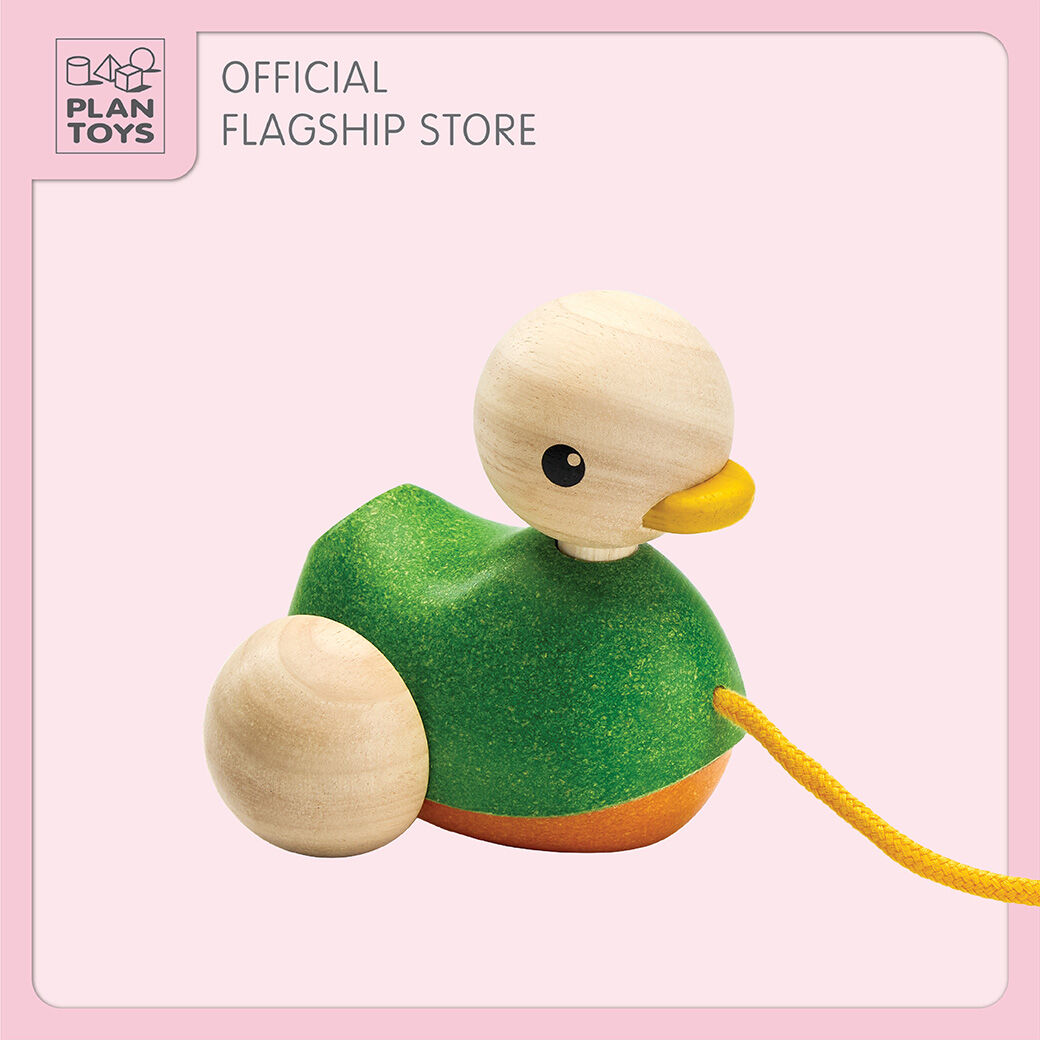 PlanToys ของเล่นไม้ Pull-Along Duck เป็ดลากจูง เสริมพัฒนาการ สำหรับเด็กอายุ 12 เดือน ขึ้นไป ราคา 600 บาท*ส่งฟรี