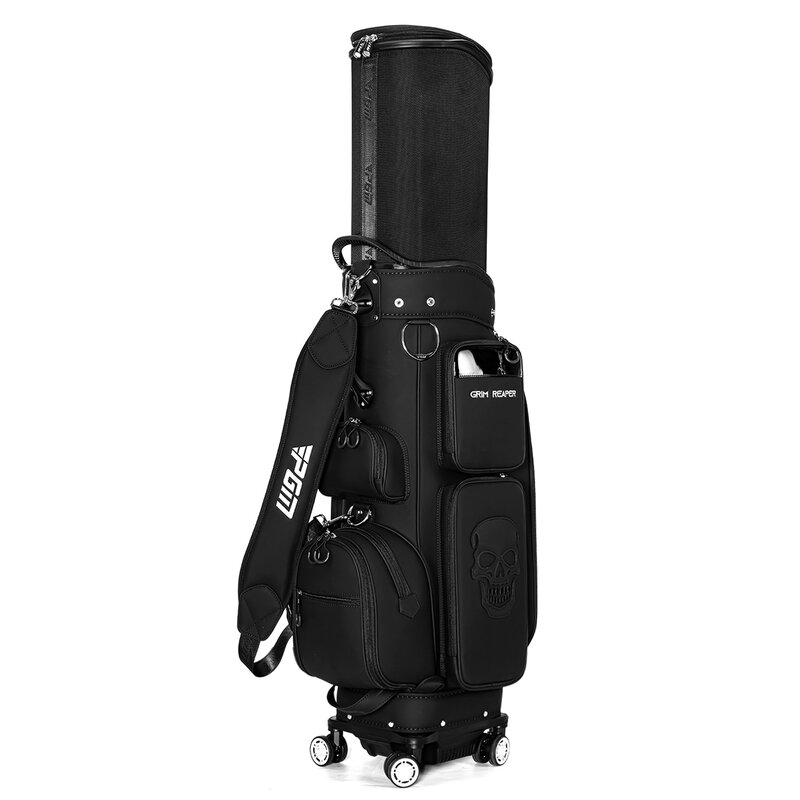 อุปกรณ์กีฬาและกิจกรรมกลางแจ้ง PGM GOLF พีจีเอ็ม กอล์ฟ | ถุงกอล์ฟแบบ Hard Shell ปรับได้ 4 ล้อ เข็นง่ายด้วยลม เคลื่อนย้ายได้