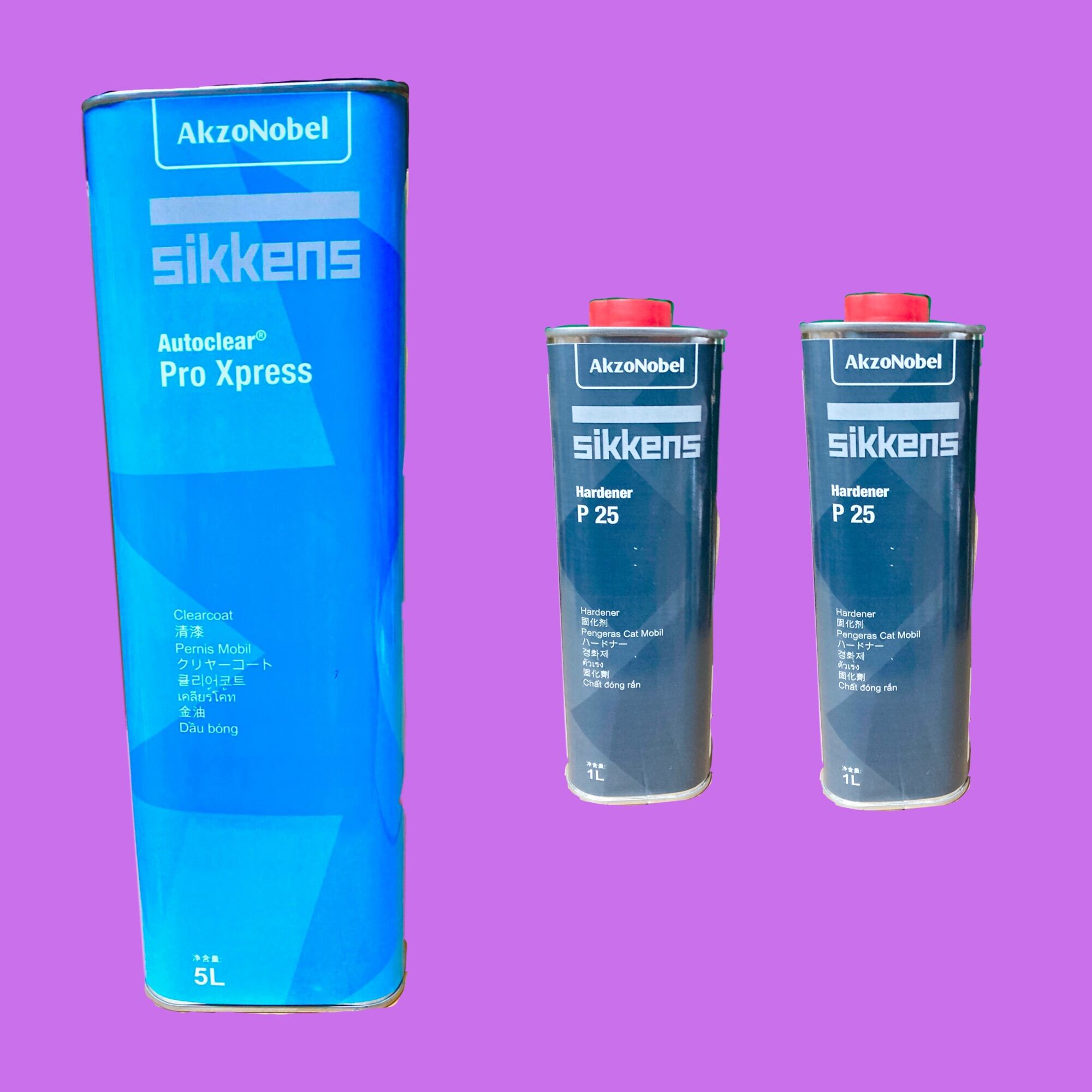 Sikkens Auto Pro Xpress (เเลคเกอร์) ขนาด 5L และ Hardener(ตัวเร่ง) P25