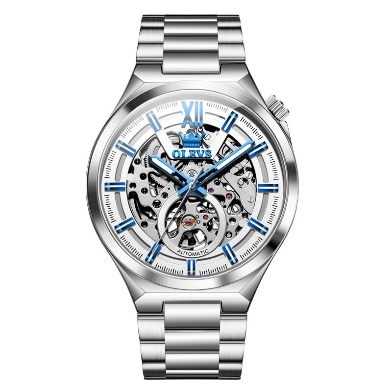 OLEVS | Skeletal Men's Automatic Mechanical Watch Waterproof Night Light Large Dial ราคา 3,188 บาท*ส่งฟรี