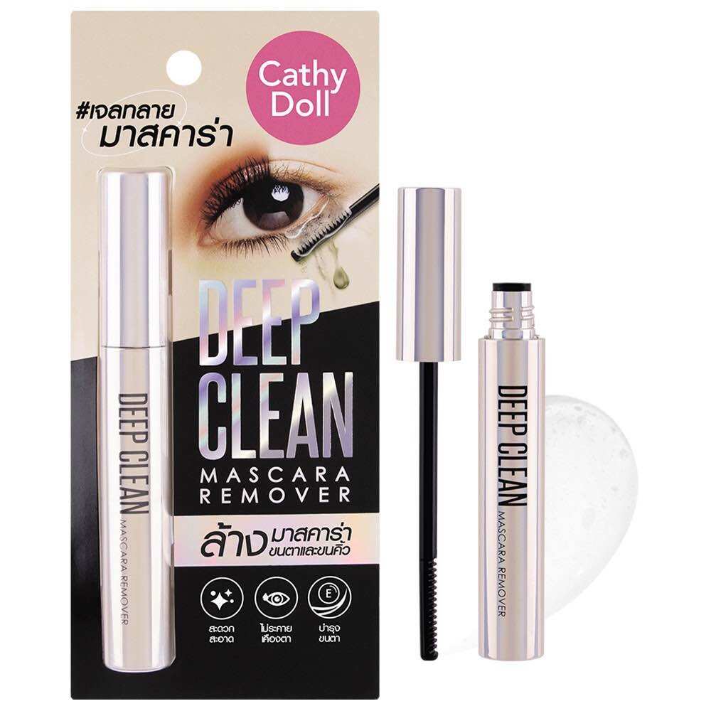 Cathy Doll Deep Clean Mascara Remover Cathy Doll Mascara Remover Gel Eyelash & Eyebrow Cleansing Gel, Waterproof, Gentle, Leaves No Residue, Non-Irritating, Size 5g ราคา 169 บาท*ส่งฟรี