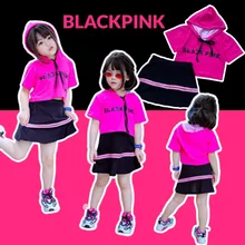 ภาพขนาดย่อของสินค้าชุดBlack pink เสื้อผ้าเด็ก ชุดเด็กหญิง ชุดกระโปรงเด็ก ชุดฮิปฮอปเด็ก ชุดลิซ่า