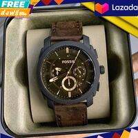 นาฬิกาข้อมือ Fossil Machine Mid-Size chronograph Brown Leather belt FS4656 ขนาด42 มม.