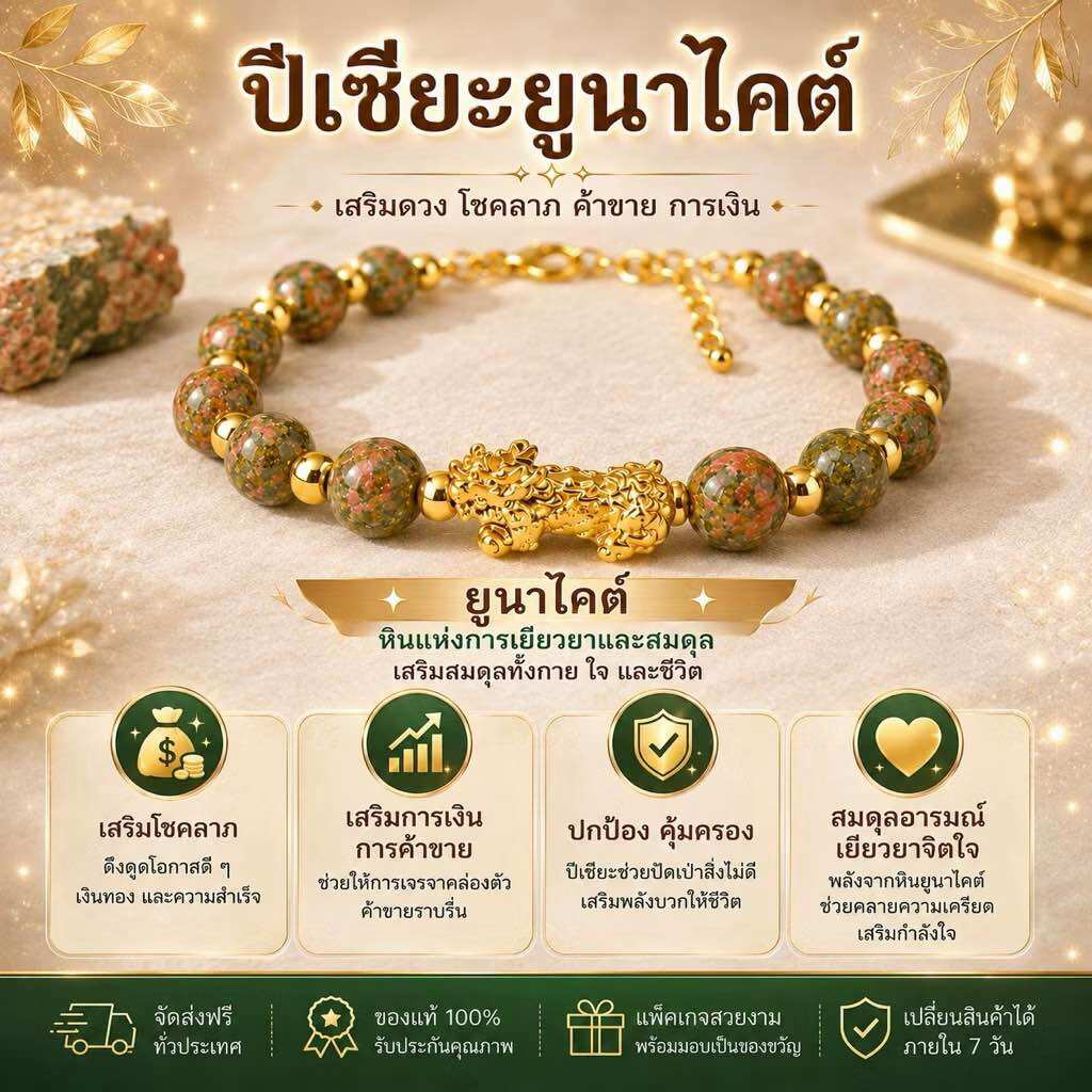 🐉   Piya Unakite, Enhances Fortune and Luck (Lottery Stone) ✨   Bracelet, Lucky Stone Bracelet