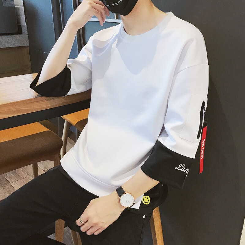 T Shirt Korean Style Men 2026.Summer Men's Short-sleeved T-shirt Korean Style 5 Half-sleeve Shirt ...