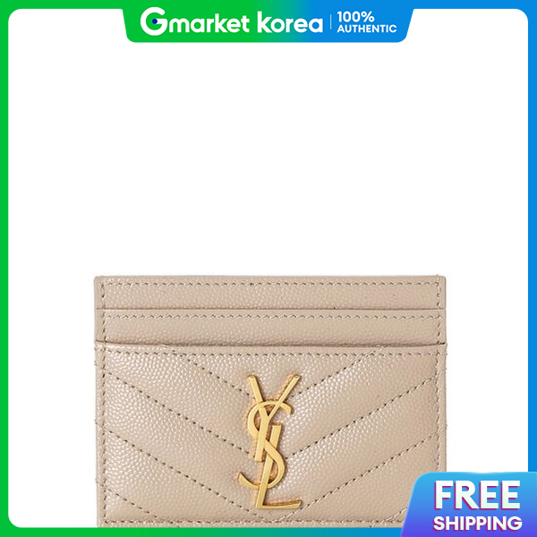 Saint Laurent | Luxury Saint Laurent 5Cc Monogram Card Holder 10 Beige 423291 Bow01 2721 ราคา 13,516 บาท*ส่งฟรี