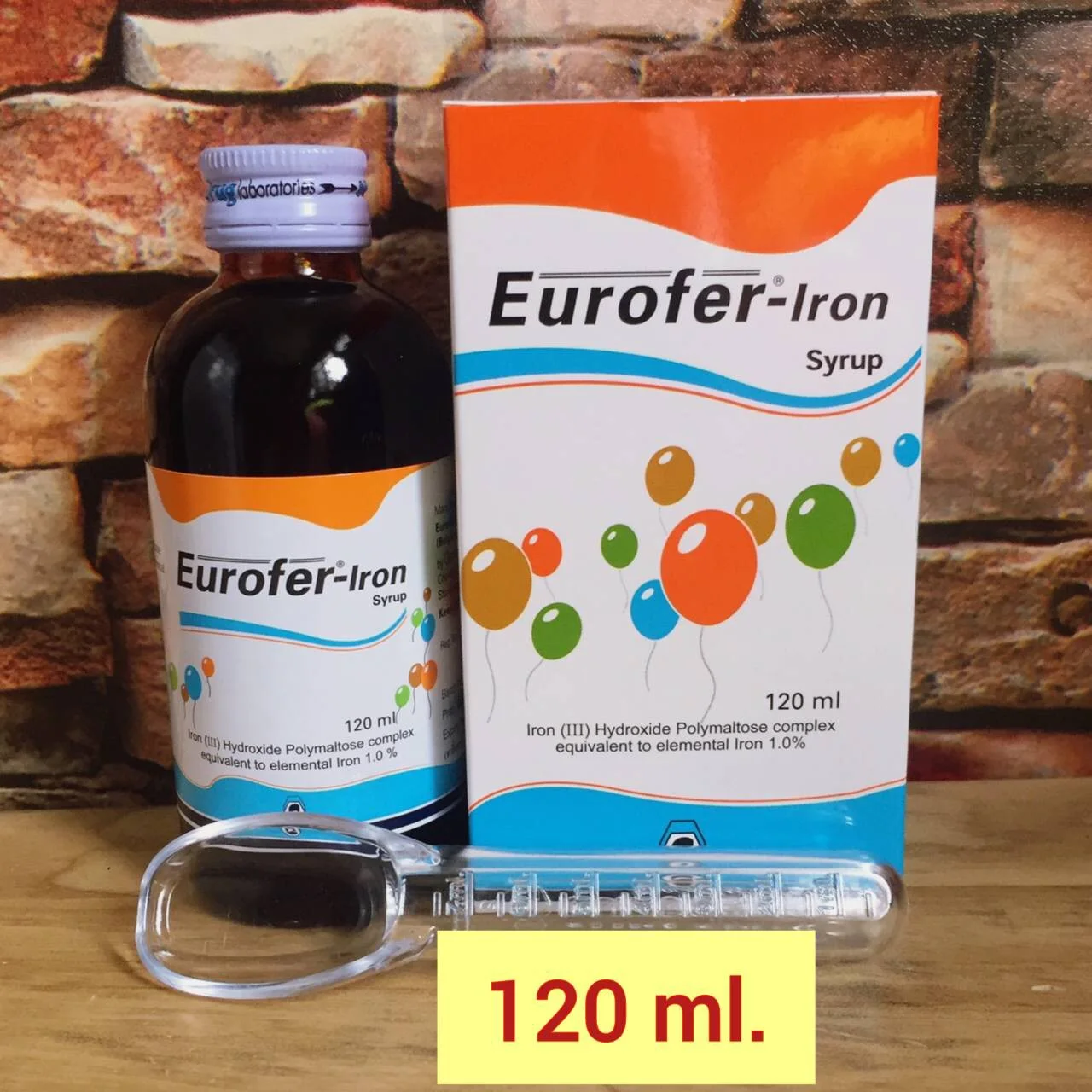 Eurofer-Iron Syrup 120 ml. For kid (วิตามินเสริมธาตุเหล็ก)