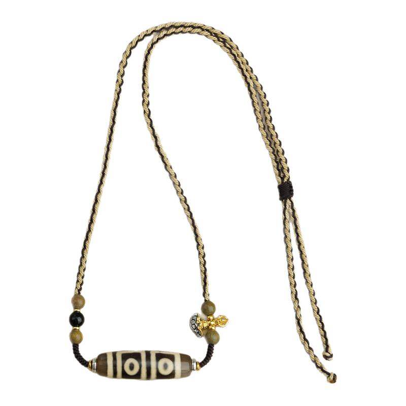 POTALA PALACE | Four-Eyed Dzi Pendant Necklace ราคา 8,168 บาท*ส่งฟรี