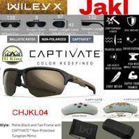 แว่นตา Wiley X รุ่น JAKL กรอบสีแทน ดำ Matte Black and Tan Frame with CAPTIVATE™ Non-Polarized Tungsten Mirror  CHJKL04