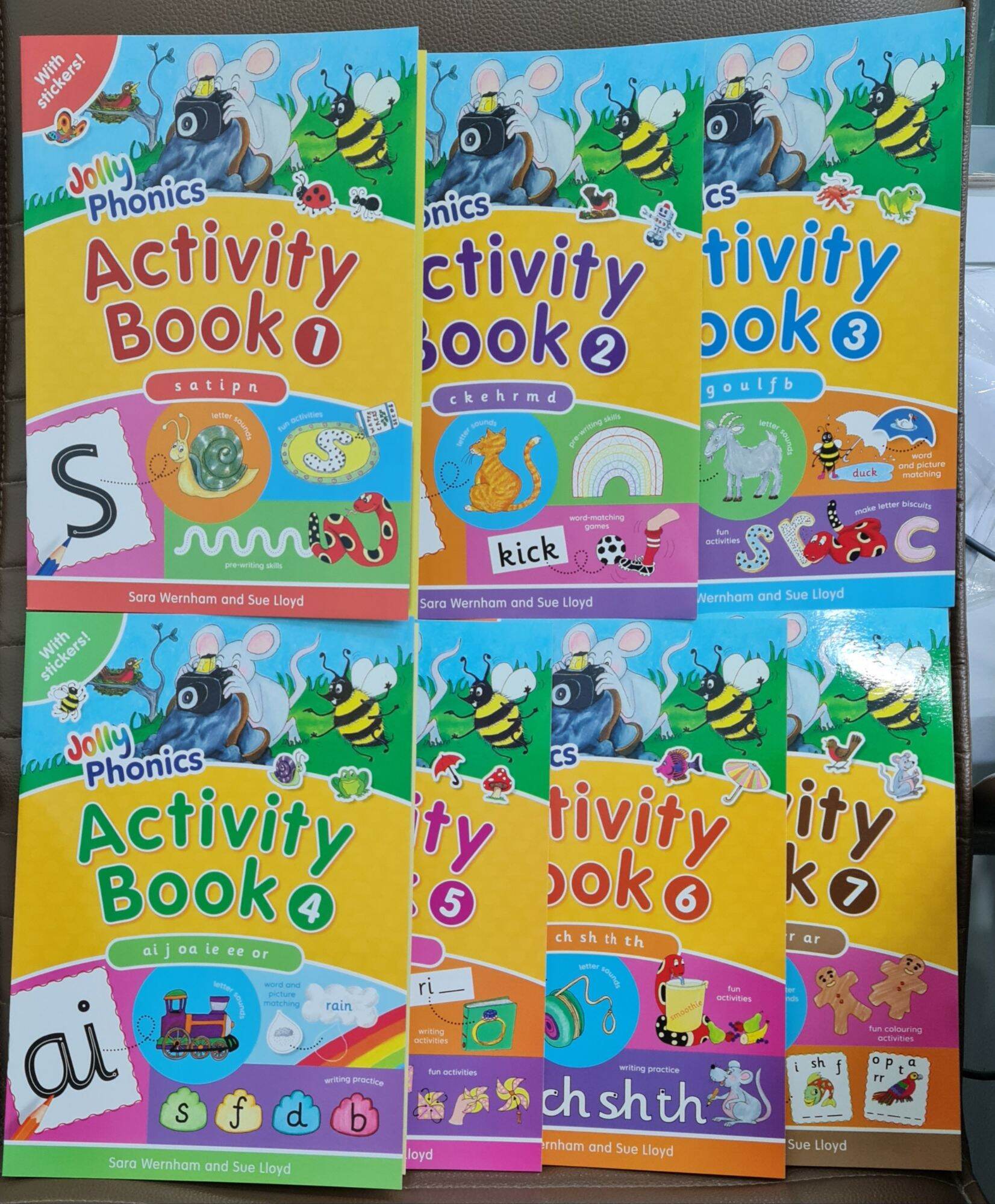 C Jolly Phonics Activity Books, set 1-7 (In Precursive