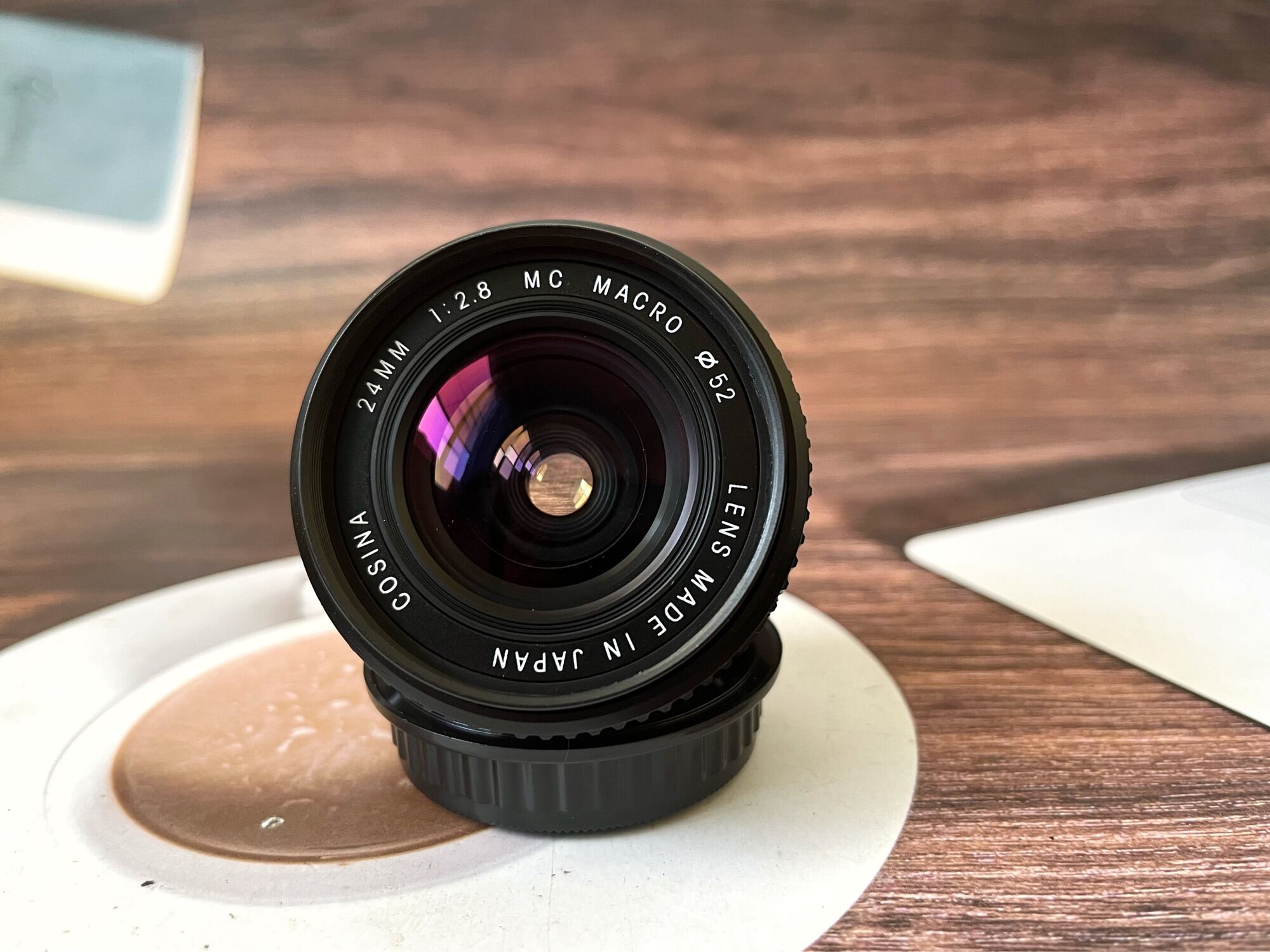 【美品】COSINA MC MACRO 24mm f2.8 TOP MINT+ IN BOX】COSINA 24mm F/2.8 MC MACRO MF Lens For MD