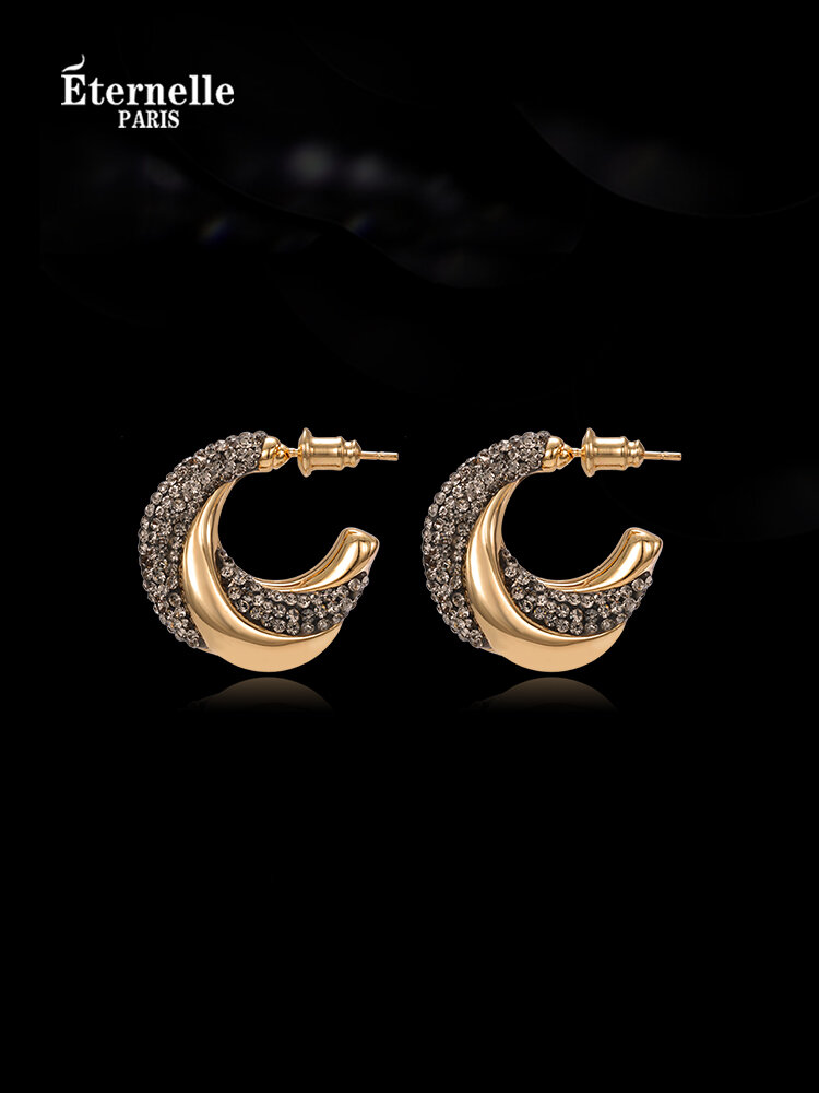 [Eternelle | Eternelle French Original Letter C Women's Earrings Luxury Design Sensation Alloy Embedded Artificial Gemstone Fashion Jewelry,Eternelle | Eternelle French Original Letter C Women's Earrings Luxury Design Sensation Alloy Embedded Artificial G ราคา 2,811 บาท*ส่งฟรี