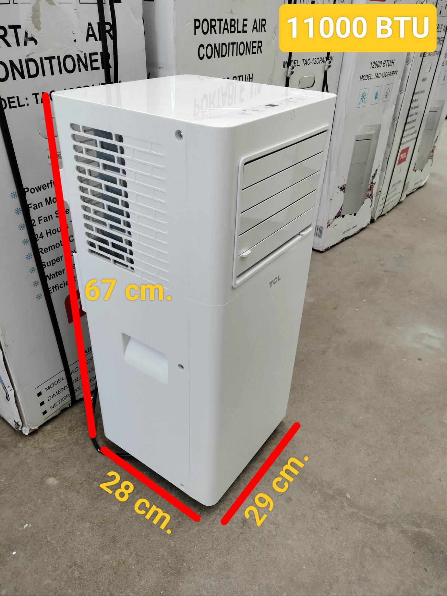 แอร์เคลื่อนที่ ( ใหม่ค้างสต๊อก ตัวโชว์ ) ยี่ห้อ TCL ขนาด 11000 BTU